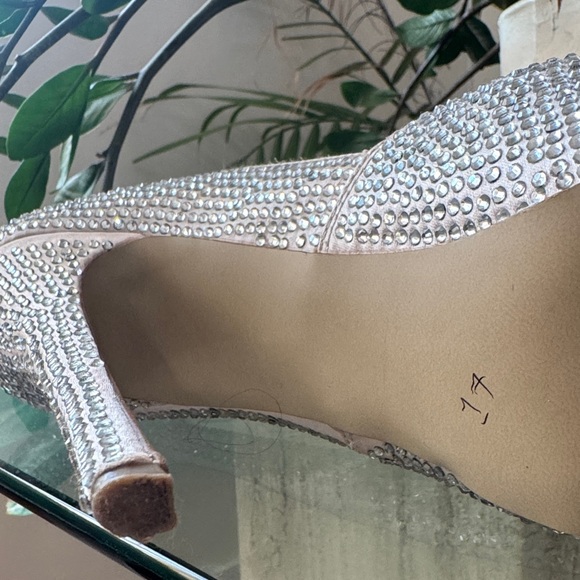 Steve Madden Sparkling Rhinestone Heels - Cream - Picture 7 of 7